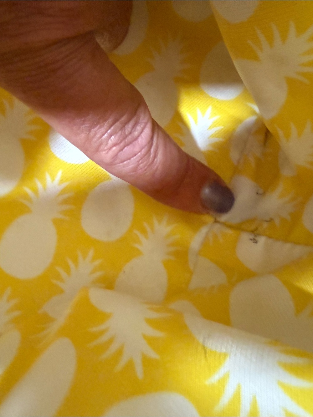 kate spade Aloha series Black & White Palm Leaf Tote with Yellow Charm - Picture 8 of 16